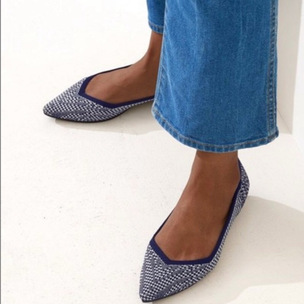 Rothy’s The Point Navy Houndstooth• Retired Color•Size 7•PRICE FIRM•